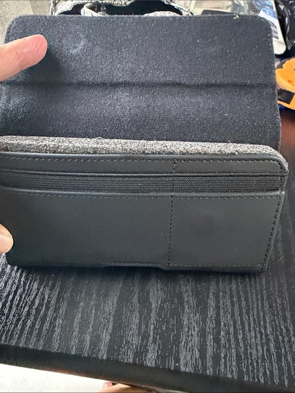 Black Leather Belt Holster Case for Cell Phones